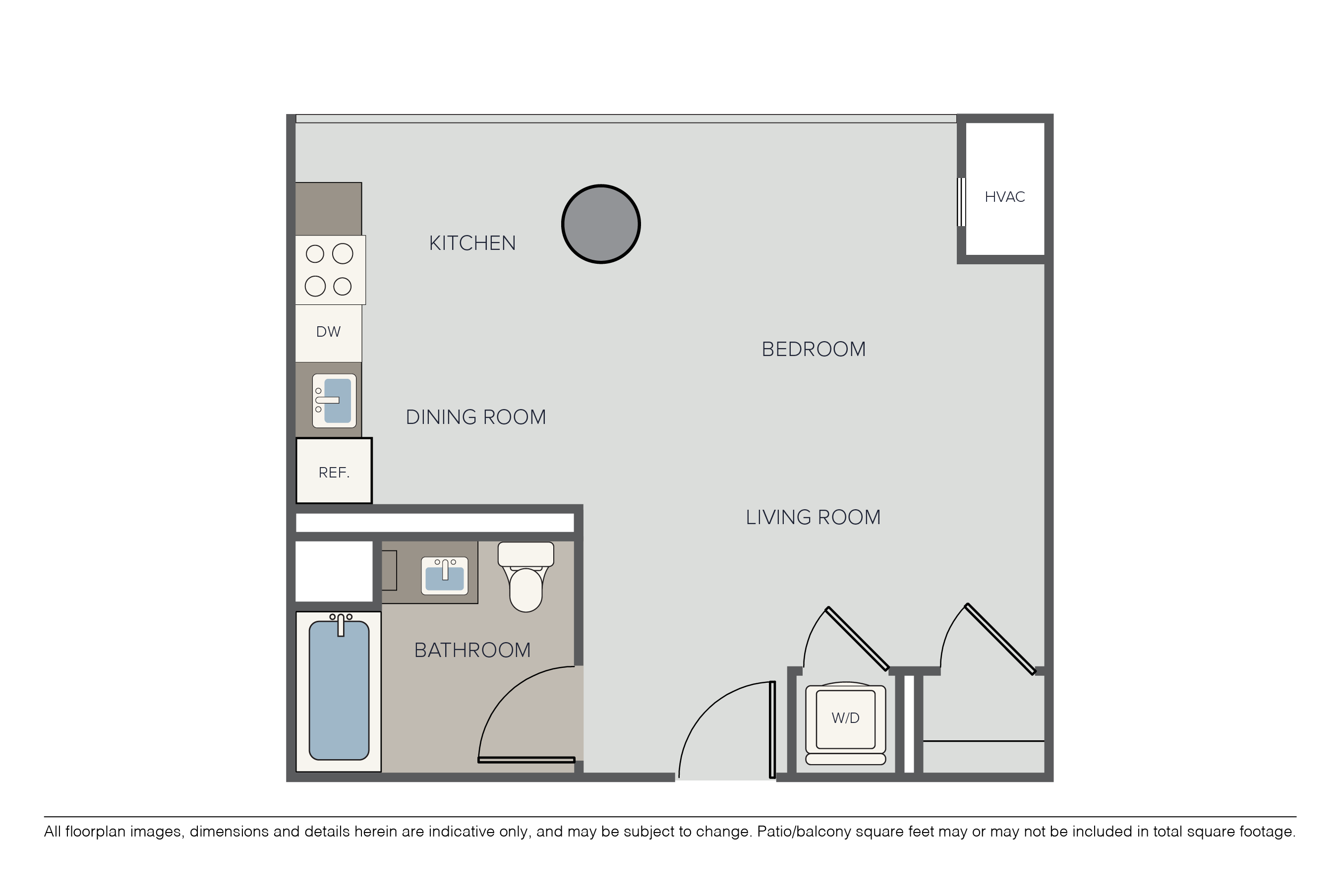 Studio |  1 Bath |  "apartment"